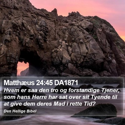 Matthæus 24:45 DA1871 Bible Verse Image