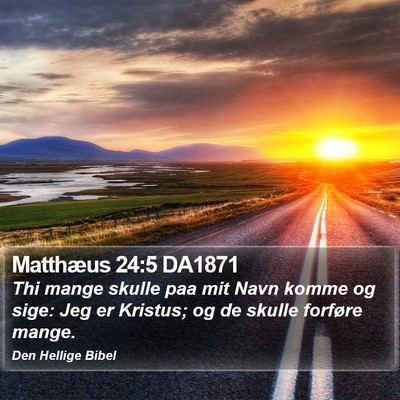 Matthæus 24:5 DA1871 Bible Verse Image