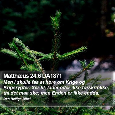 Matthæus 24:6 DA1871 Bible Verse Image