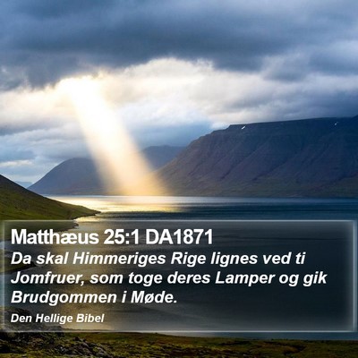 Matthæus 25:1 DA1871 Bible Verse Image