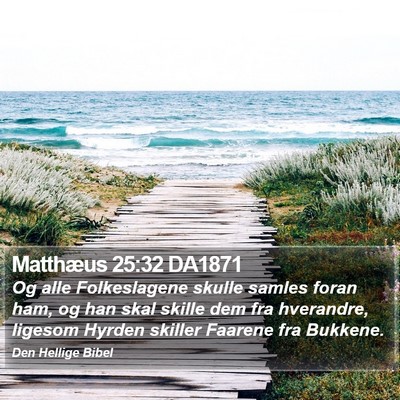 Matthæus 25:32 DA1871 Bible Verse Image