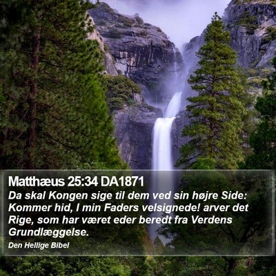 Matthæus 25:34 DA1871 Bible Verse Image
