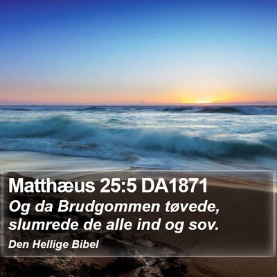 Matthæus 25:5 DA1871 Bible Verse Image