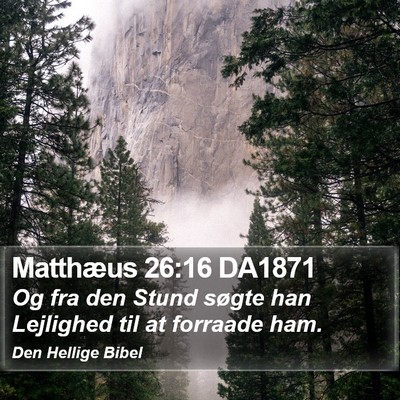 Matthæus 26:16 DA1871 Bible Verse Image