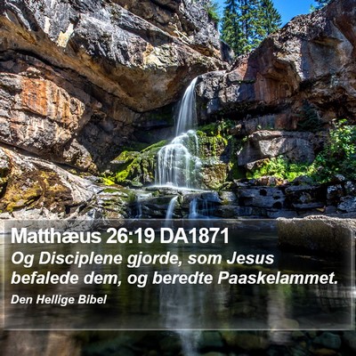 Matthæus 26:19 DA1871 Bible Verse Image