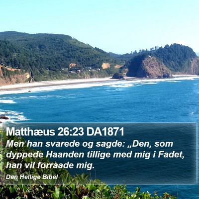 Matthæus 26:23 DA1871 Bible Verse Image