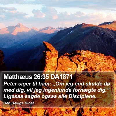 Matthæus 26:35 DA1871 Bible Verse Image