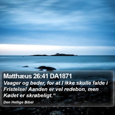 Matthæus 26:41 DA1871 Bible Verse Image