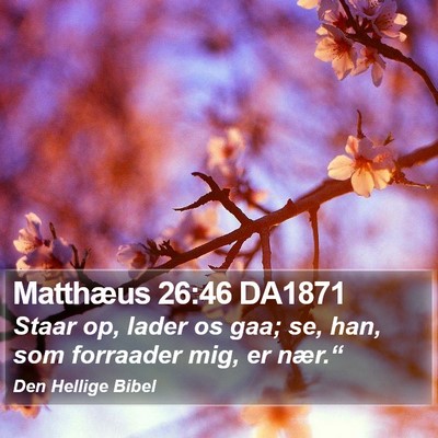 Matthæus 26:46 DA1871 Bible Verse Image