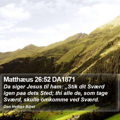 Matthæus 26:52 DA1871 Bible Verse Image