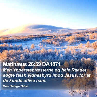 Matthæus 26:59 DA1871 Bible Verse Image