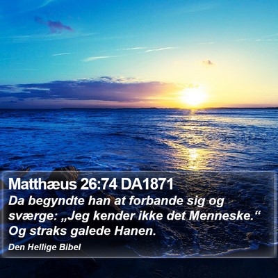 Matthæus 26:74 DA1871 Bible Verse Image