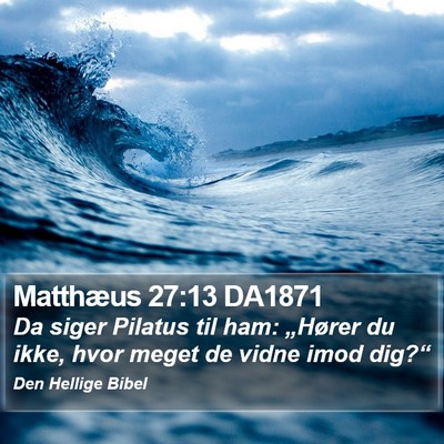 Matthæus 27:13 DA1871 Bible Verse Image