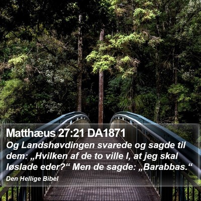 Matthæus 27:21 DA1871 Bible Verse Image
