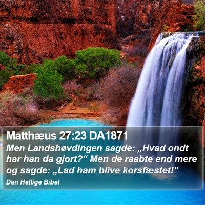 Matthæus 27:23 DA1871 Bible Verse Image