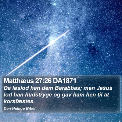Matthæus 27:26 DA1871 Bible Verse Image