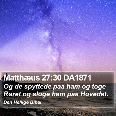 Matthæus 27:30 DA1871 Bible Verse Image