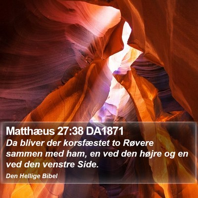 Matthæus 27:38 DA1871 Bible Verse Image