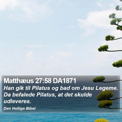 Matthæus 27:58 DA1871 Bible Verse Image