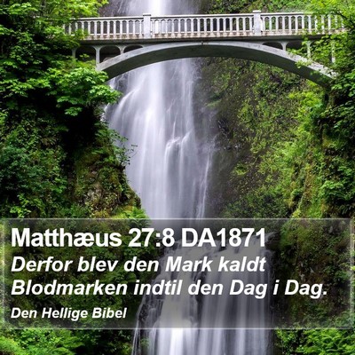 Matthæus 27:8 DA1871 Bible Verse Image