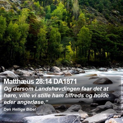 Matthæus 28:14 DA1871 Bible Verse Image
