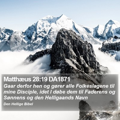 Matthæus 28:19 DA1871 Bible Verse Image