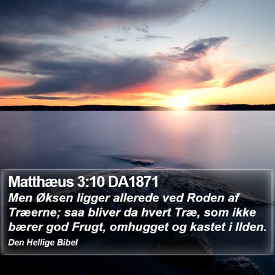Matthæus 3:10 DA1871 Bible Verse Image