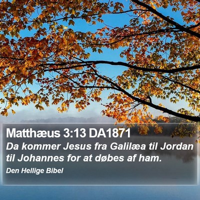 Matthæus 3:13 DA1871 Bible Verse Image