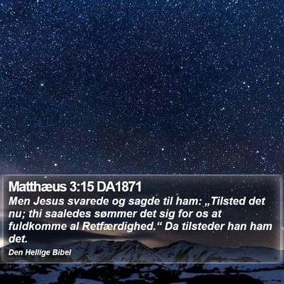 Matthæus 3:15 DA1871 Bible Verse Image