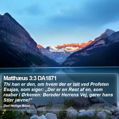 Matthæus 3:3 DA1871 Bible Verse Image