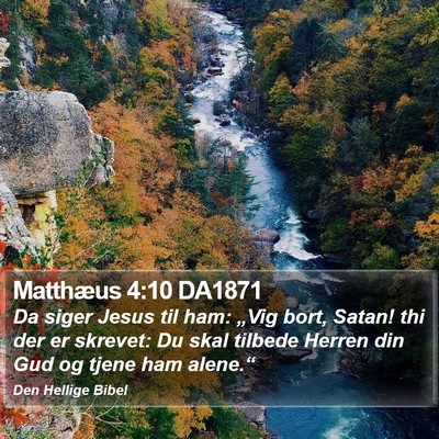 Matthæus 4:10 DA1871 Bible Verse Image
