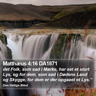 Matthæus 4:16 DA1871 Bible Verse Image