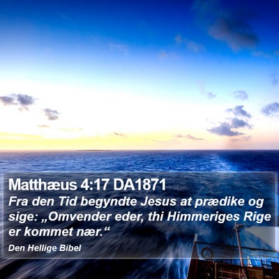 Matthæus 4:17 DA1871 Bible Verse Image
