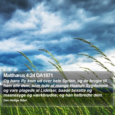 Matthæus 4:24 DA1871 Bible Verse Image