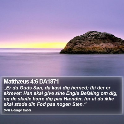 Matthæus 4:6 DA1871 Bible Verse Image