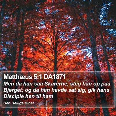 Matthæus 5:1 DA1871 Bible Verse Image