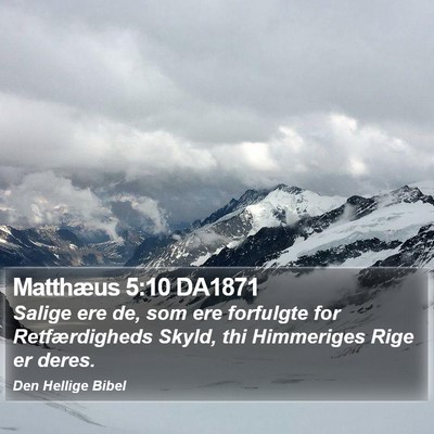 Matthæus 5:10 DA1871 Bible Verse Image