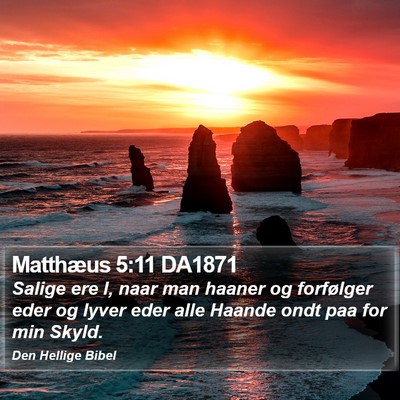Matthæus 5:11 DA1871 Bible Verse Image
