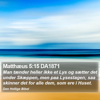 Matthæus 5:15 DA1871 Bible Verse Image