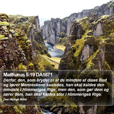 Matthæus 5:19 DA1871 Bible Verse Image