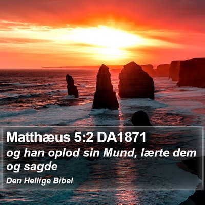 Matthæus 5:2 DA1871 Bible Verse Image