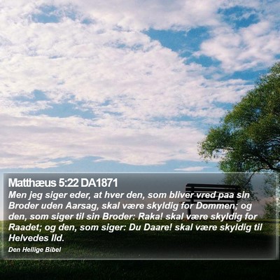 Matthæus 5:22 DA1871 Bible Verse Image