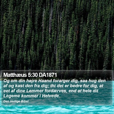 Matthæus 5:30 DA1871 Bible Verse Image