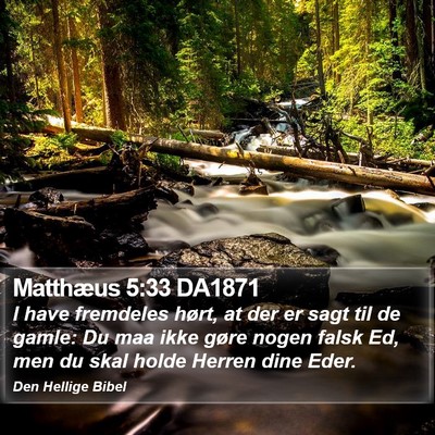 Matthæus 5:33 DA1871 Bible Verse Image