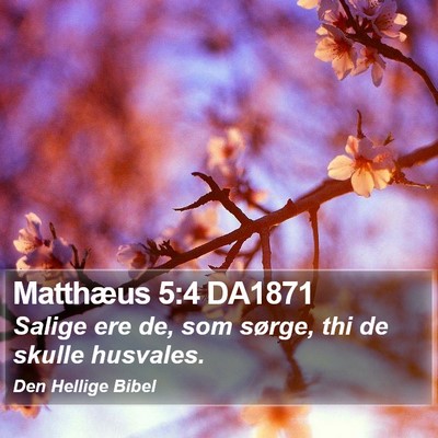 Matthæus 5:4 DA1871 Bible Verse Image