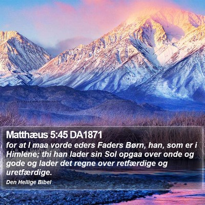 Matthæus 5:45 DA1871 Bible Verse Image