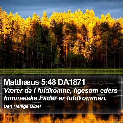 Matthæus 5:48 DA1871 Bible Verse Image
