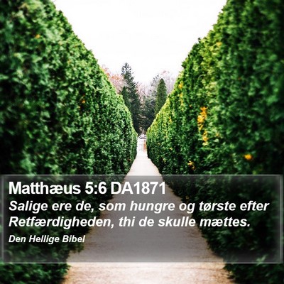 Matthæus 5:6 DA1871 Bible Verse Image