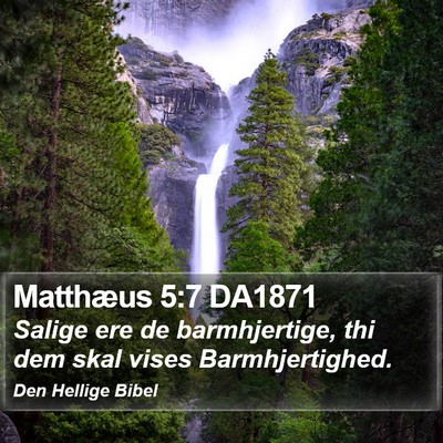 Matthæus 5:7 DA1871 Bible Verse Image