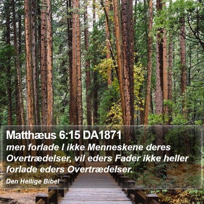 Matthæus 6:15 DA1871 Bible Verse Image